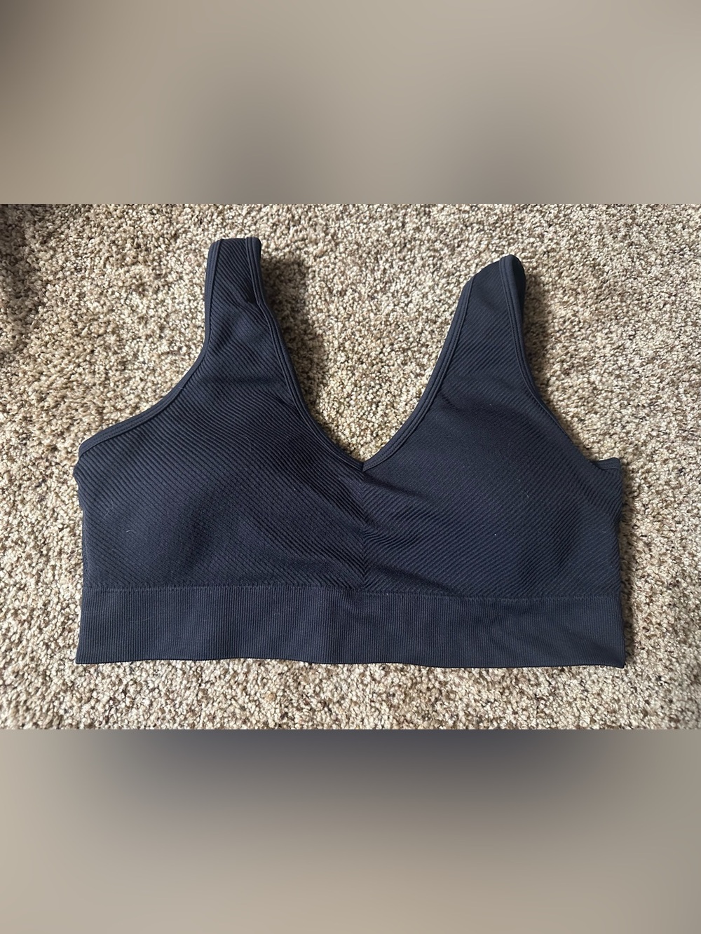 Maurices Black Seamless V-Neck Wireless Bralette